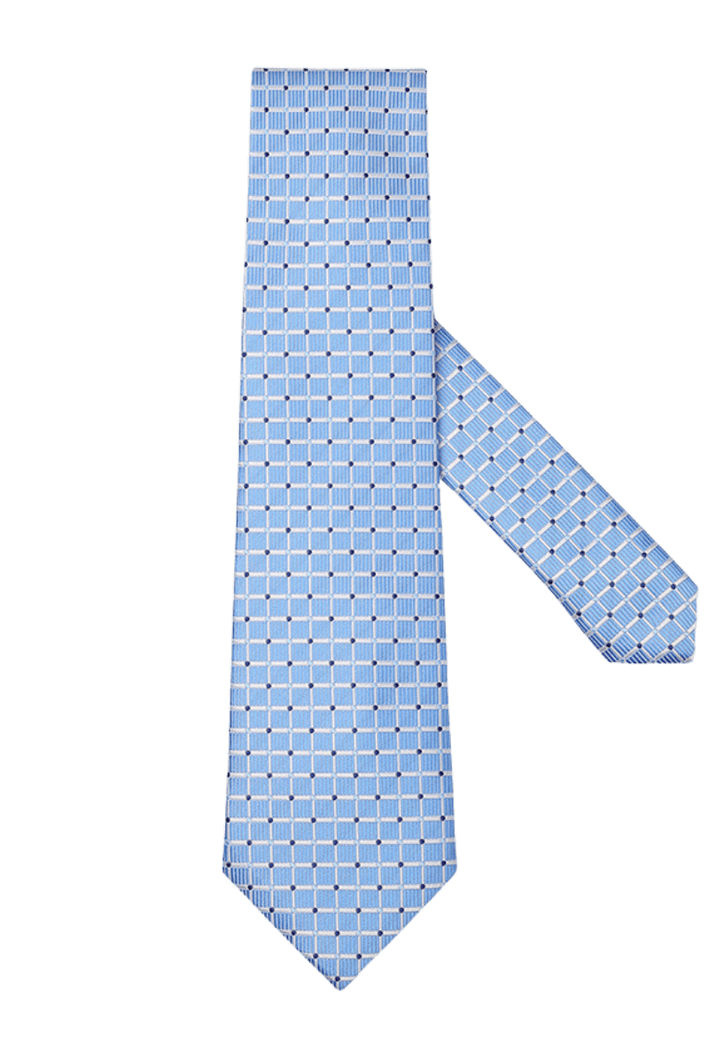 Blue & White Plaid Men's Business Tie