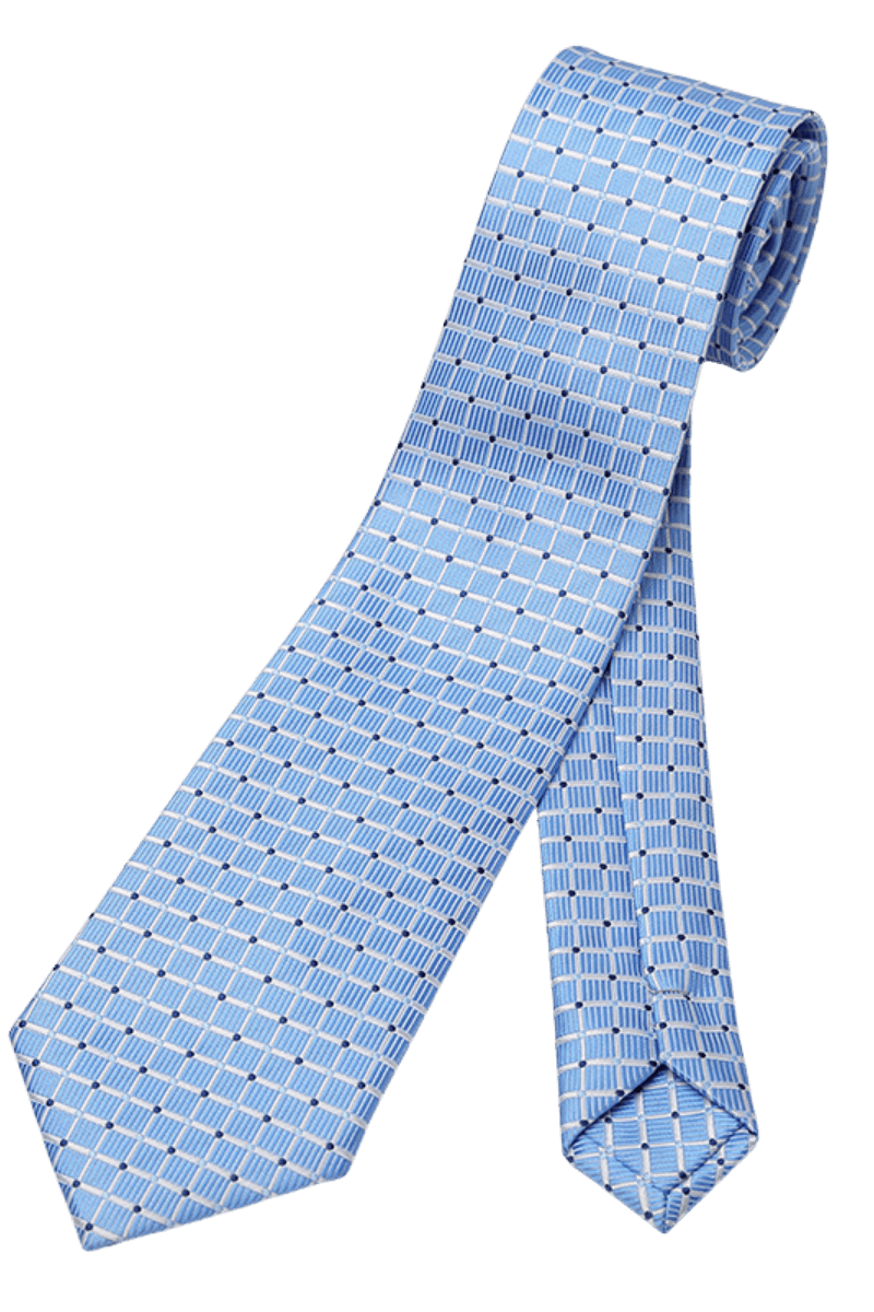 Blue & White Plaid Men's Business Tie