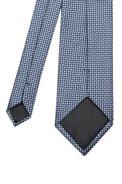 Blue & White Small Diagonal Plaid Tie