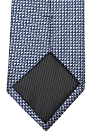 Blue & White Small Diagonal Plaid Tie