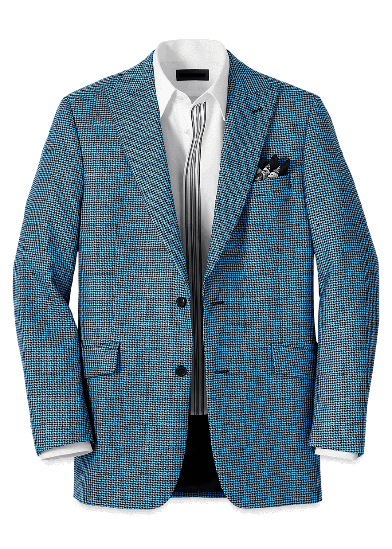 Blue-Black-Houndstooth-Wool-Single-Breasted-Peak-Lapel-Jacket.png