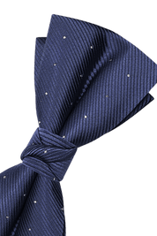 Blue Elegant Polka Dots Pre-Tied Bow Tie