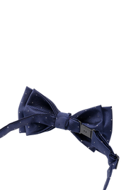 Blue Elegant Polka Dots Pre-Tied Bow Tie