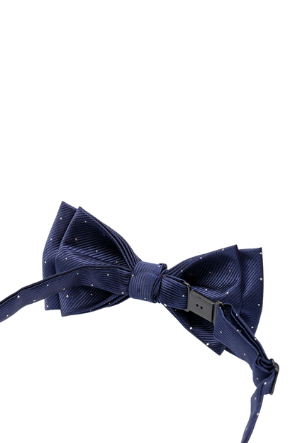 Blue Elegant Polka Dots Pre-Tied Bow Tie