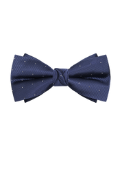 Blue Elegant Polka Dots Pre-Tied Bow Tie