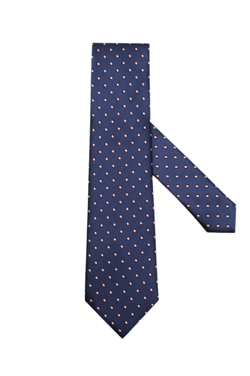 Cravate de mariage classique à chevrons bleus