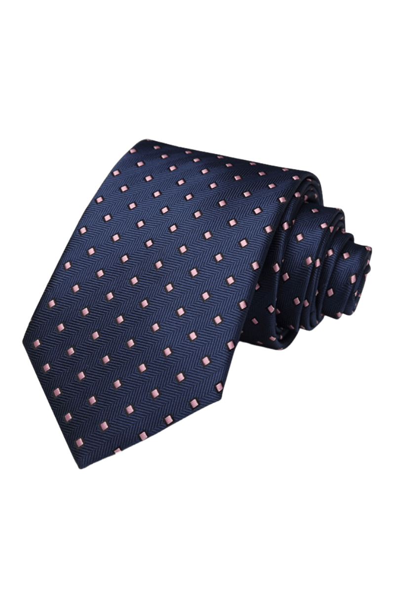 Cravate de mariage classique à chevrons bleus