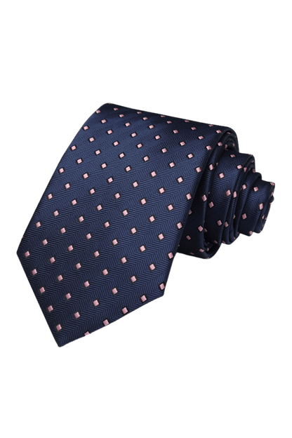 Cravate de mariage classique à chevrons bleus