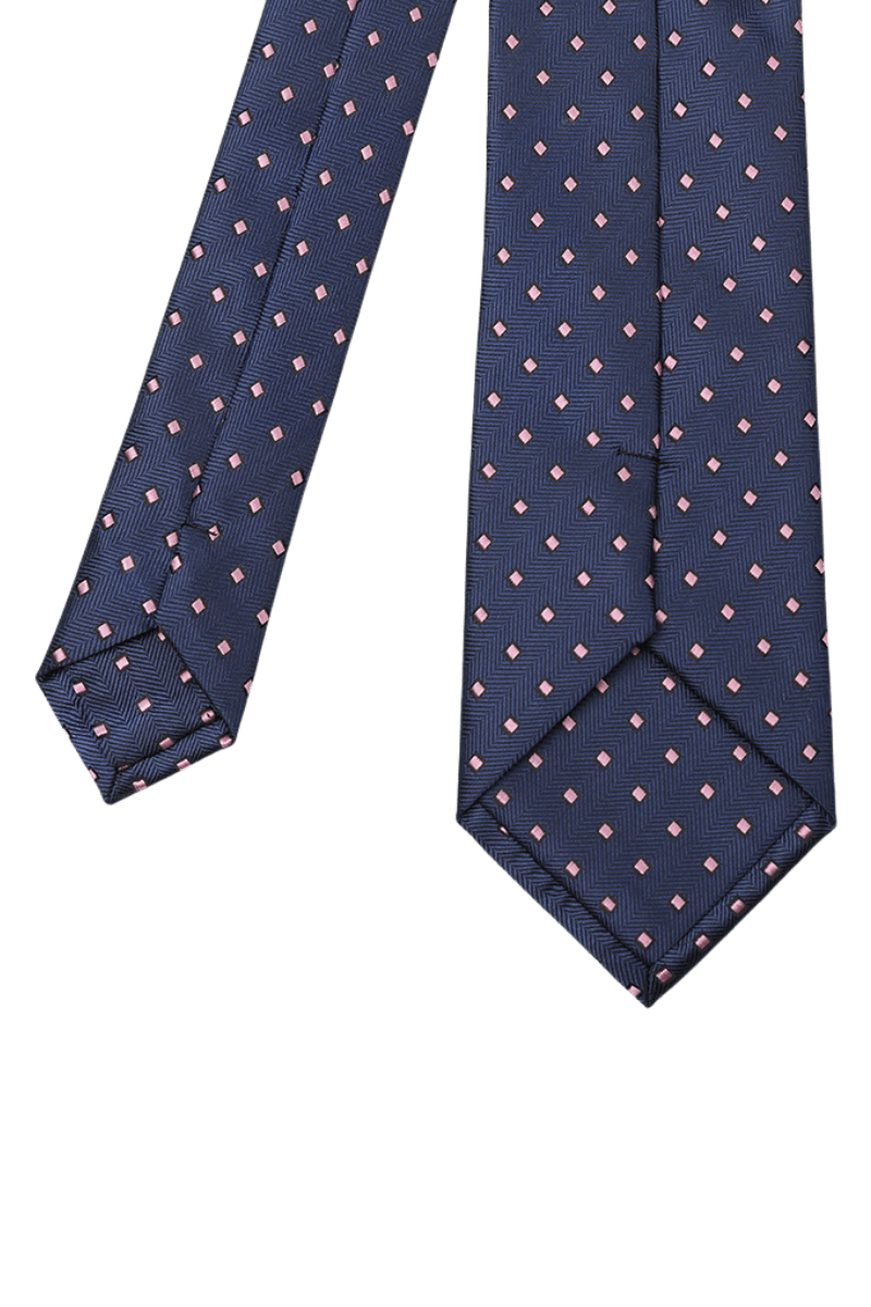 Cravate de mariage classique à chevrons bleus