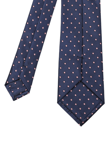 Cravate de mariage classique à chevrons bleus