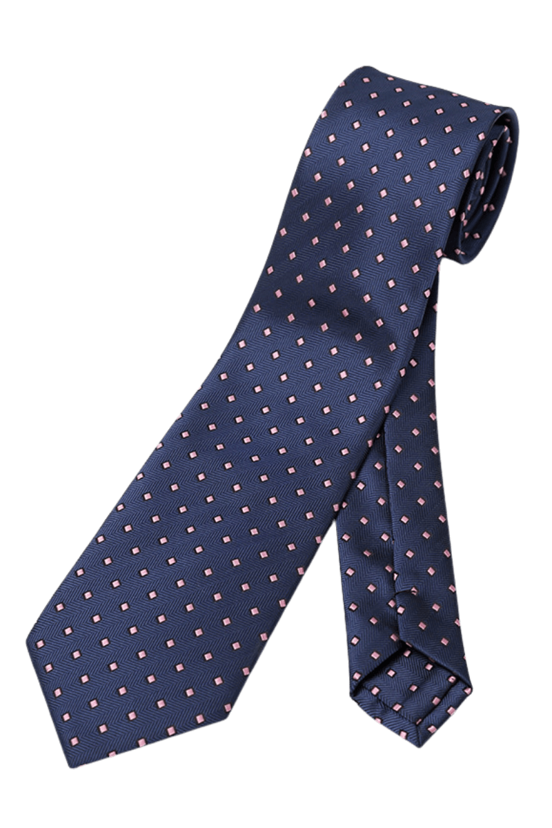 Cravate de mariage classique à chevrons bleus