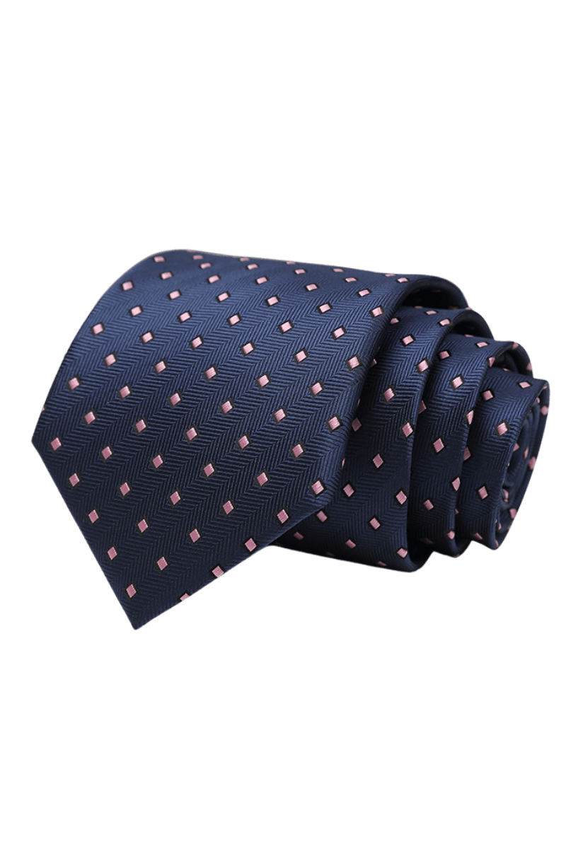 Blue Herringbone Classic Wedding Tie