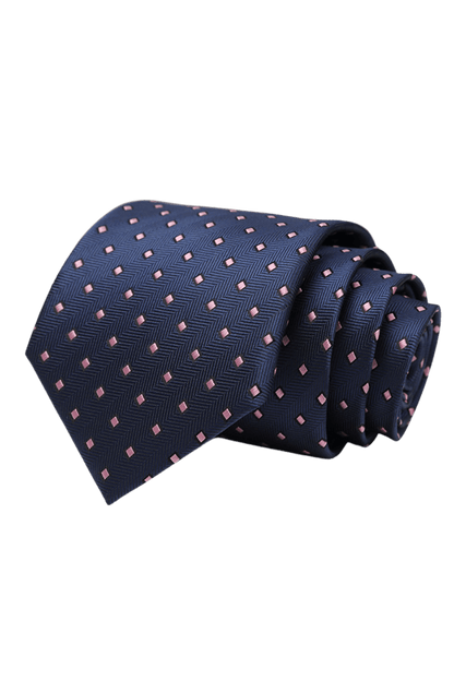 Cravate de mariage classique à chevrons bleus