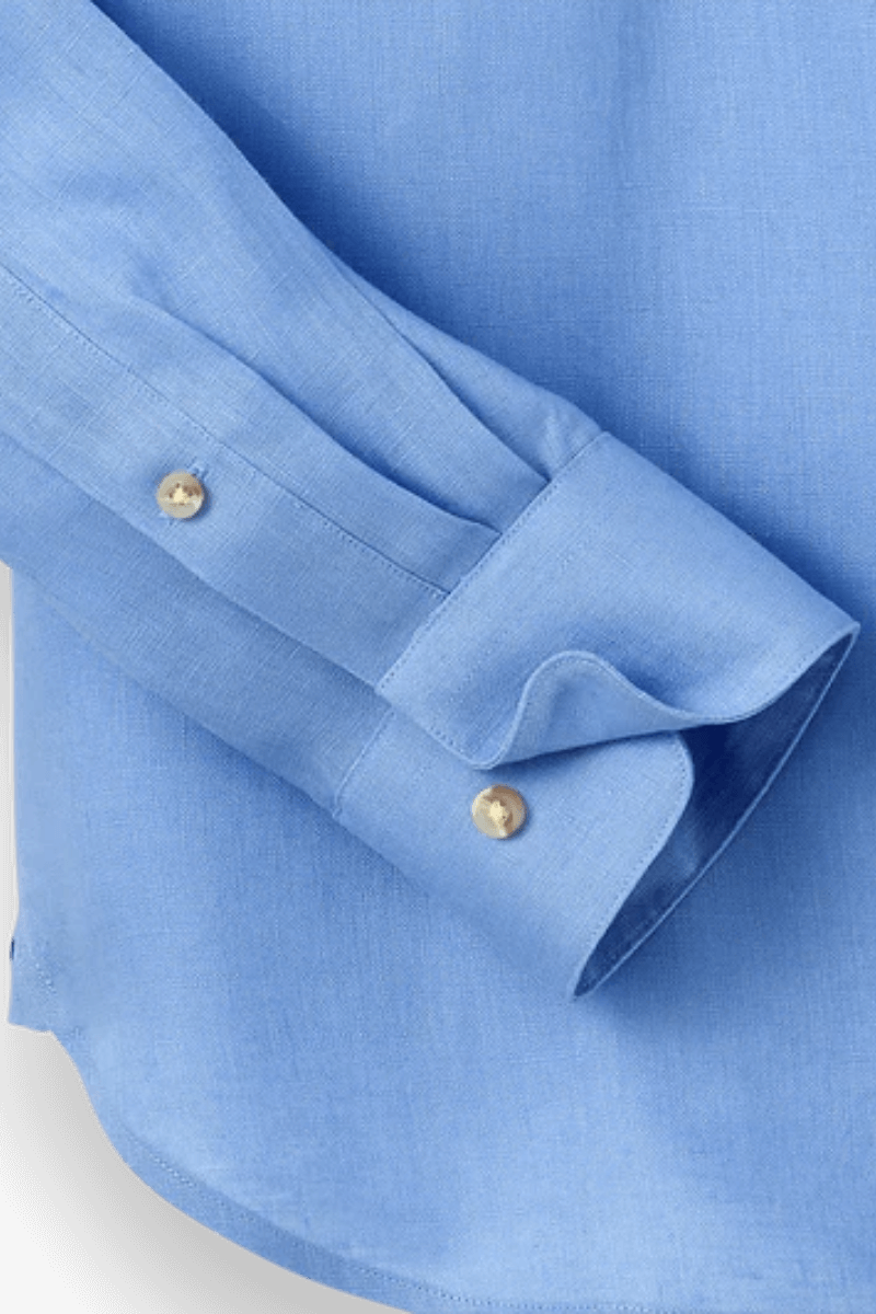 Blue Linen Classic Solid Shirt