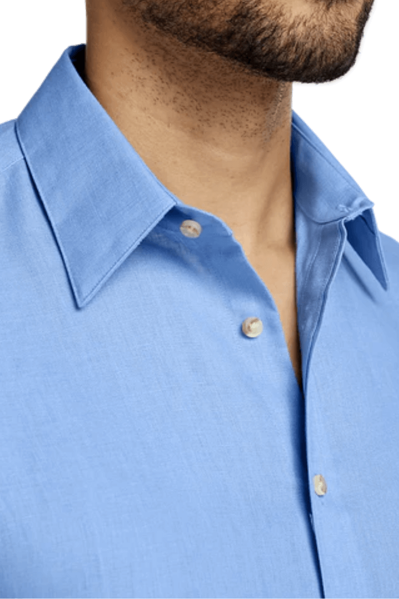 Blue Linen Classic Solid Shirt