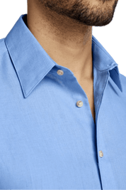 Blue Linen Classic Solid Shirt