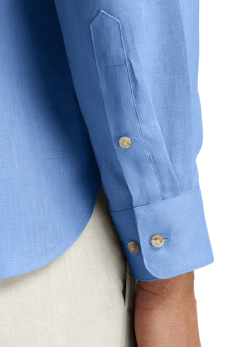 Blue Linen Classic Solid Shirt