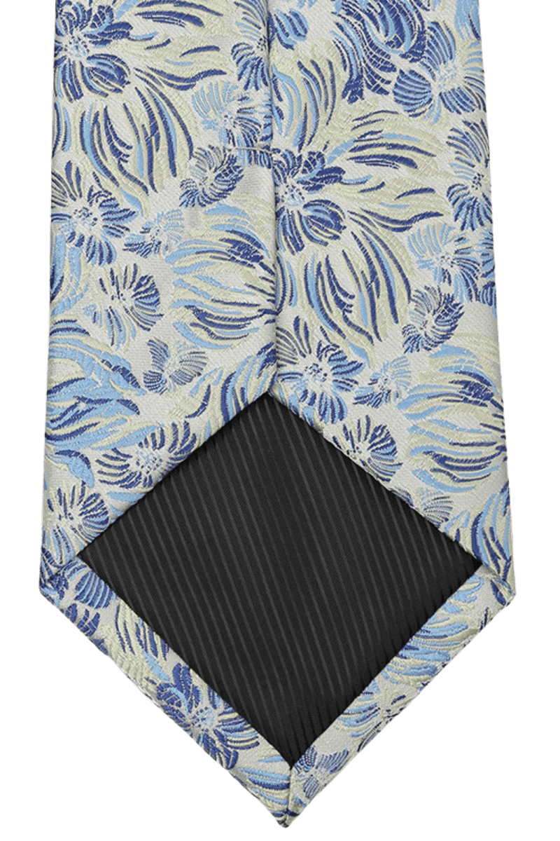 Blue Premium Petite Floral Tie