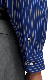 Blue Stretch Non-Iron Stripe Formal Shirt