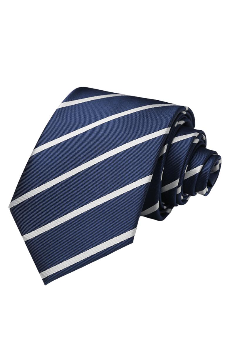 Corbata informal de negocios con rayas azules