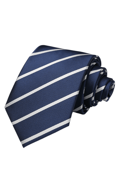 Corbata informal de negocios con rayas azules