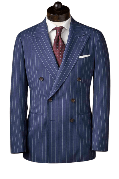 Blue Stripe Tropical Double Breast Suit