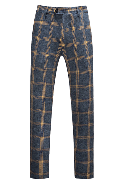 Blue Windowpane Classic Slim Fit 3-Piece Suit