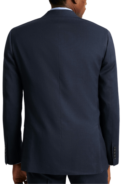 Navy Blue Peaked Lapel Double Breasted Jacket