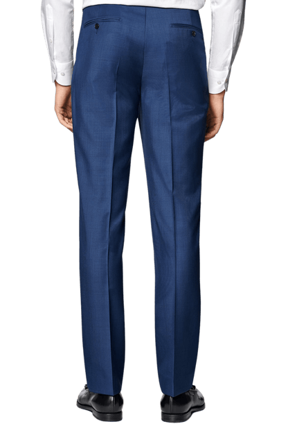 Blue Wool Single Breasted Notch Lapel 3-Piece Suit