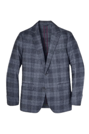 Blue Wool Windowpane Modern Fit Jacket