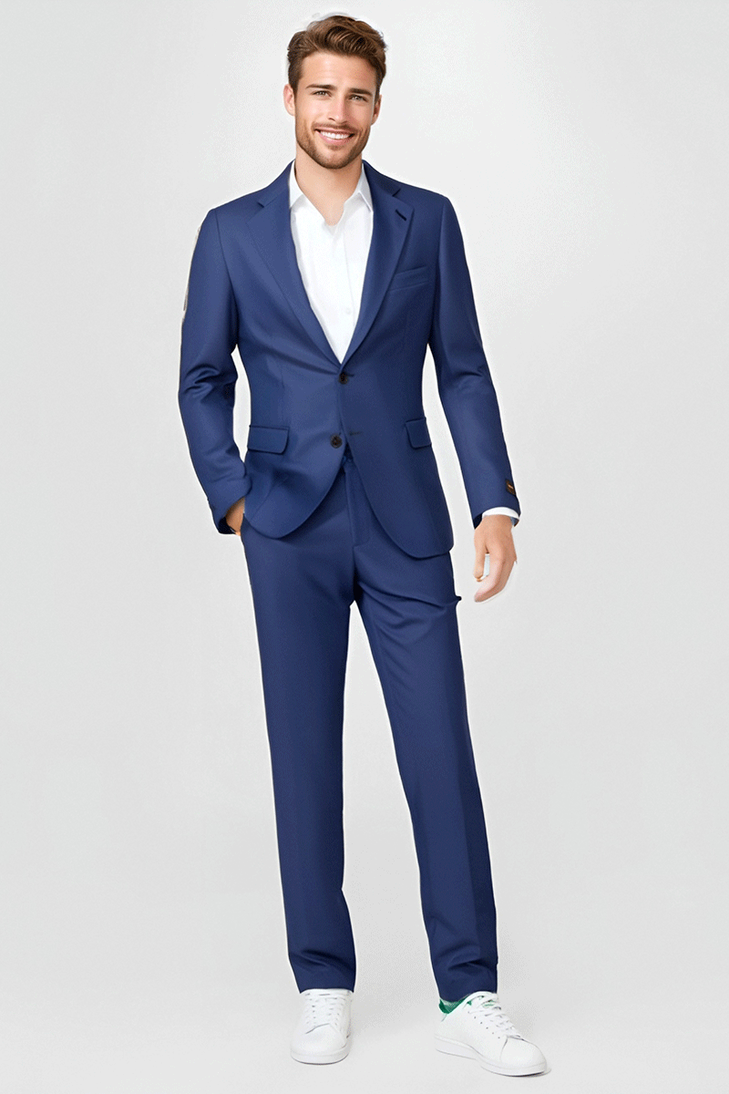 Blue Royal Regular fit 2 piece 2-Button Suit