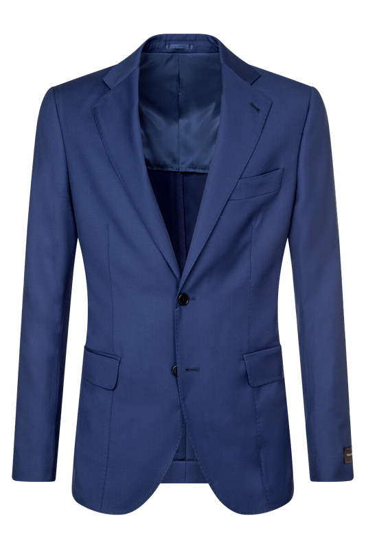 Blauer Royalblauer 2-teiliger Anzug mit 2 Knöpfen, reguläre Passform