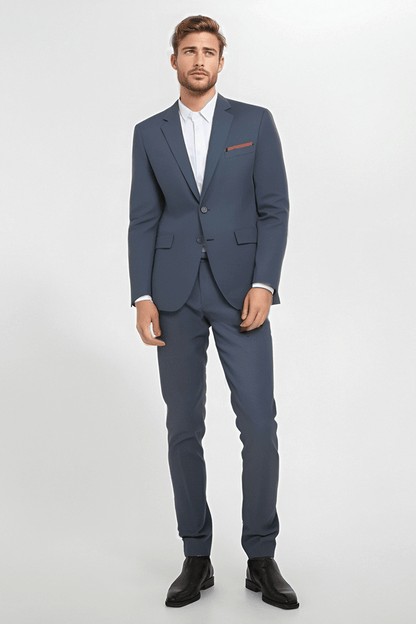 Blue Slim Fit 2 piece 2-Button Suit