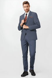 Blue Slim Fit 2 piece 2-Button Suit