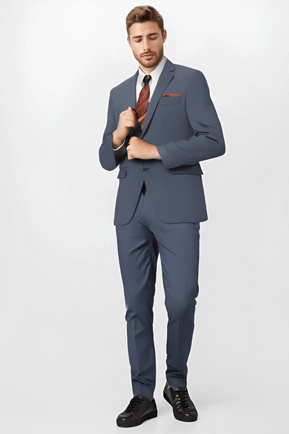 Blue Slim Fit 2 piece 2-Button Suit