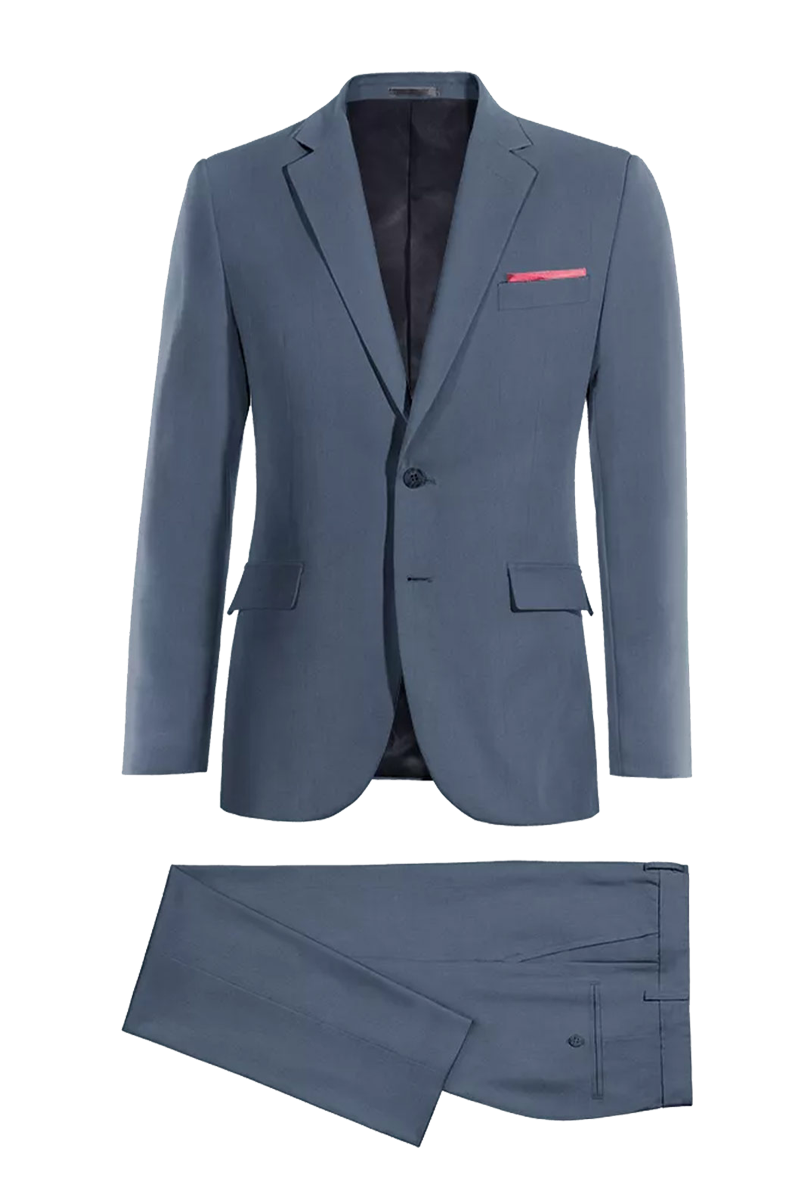 Blue Slim Fit 2 piece 2-Button Suit