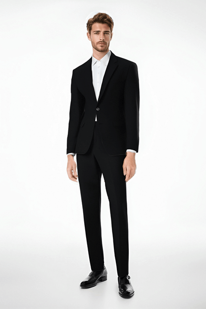 Blue Slim Fit Pinstripe 2 Piece 2 Button Suit