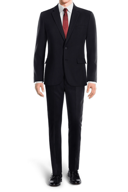 Blue Slim Fit Pinstripe 2 Piece 2 Button Suit
