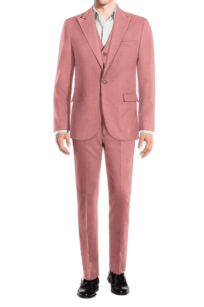 Blush Pink Slim fit 3 piece 1-Button Suit