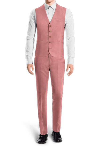 Blush Pink Slim fit 3 piece 1-Button Suit