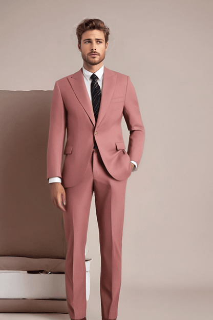 Blush Pink Slim fit 3 piece 1-Button Suit