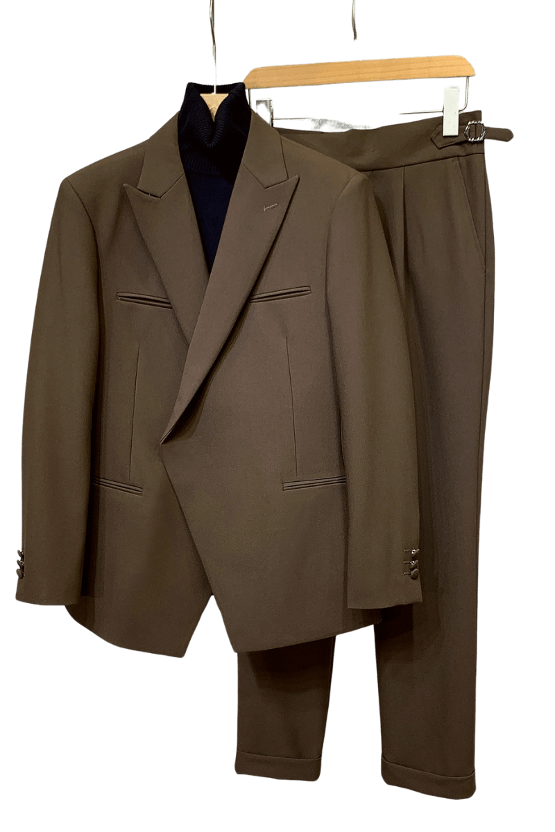 Brown 1-Button Premium Slim Fit Suit