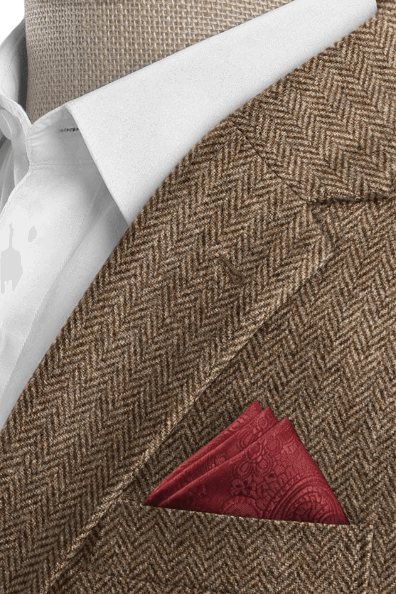 Brown Herringbone Tweed Suit