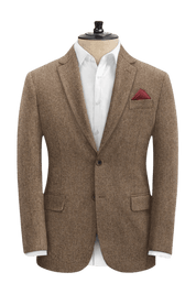 Brown Herringbone Tweed Suit