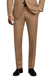 Brown Herringbone Wool Suit