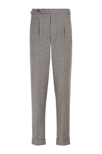 Brown Houndstooth Single Breasted 3-Piece Suit