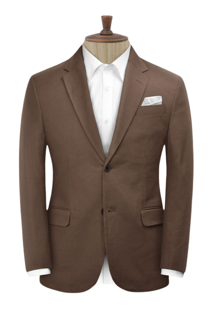 Brown Natural Cashmere Cotton Suit