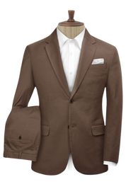 Brown Natural Cashmere Cotton Suit