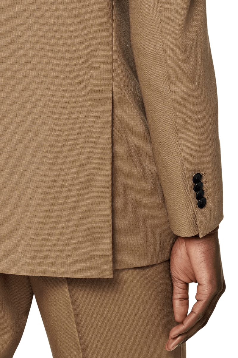 Brown Slim Fit Double Breasted Suit