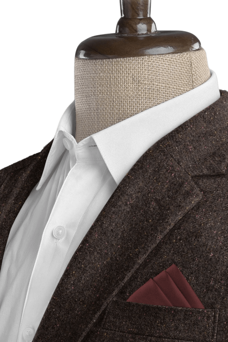 Brown Tweed Notch Lapel Suit